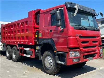 Fabricantes de caminhões basculantes vermelhos HOWO 6x4 na China